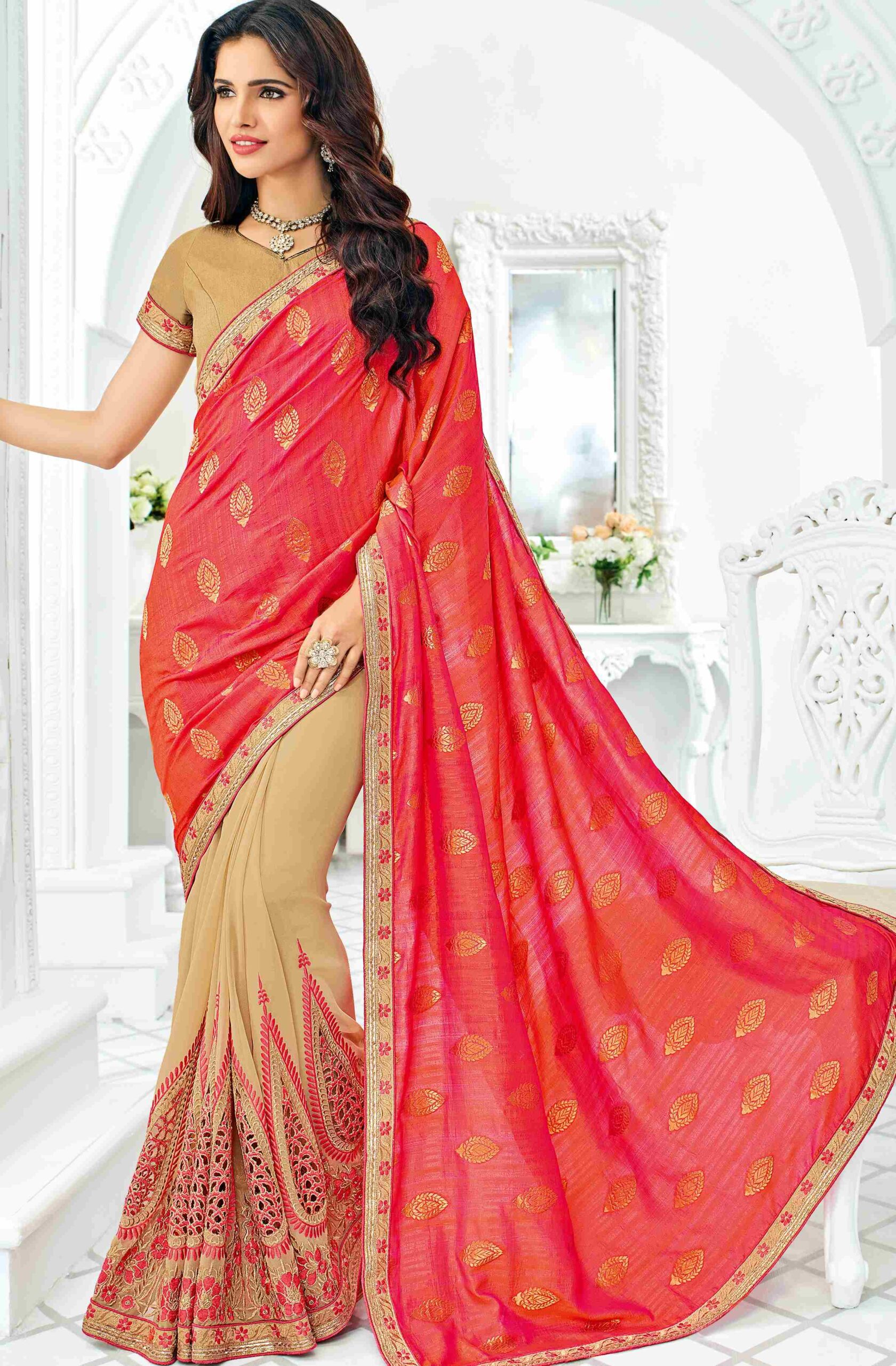Traditional Dupion Silk Saree for Wedding